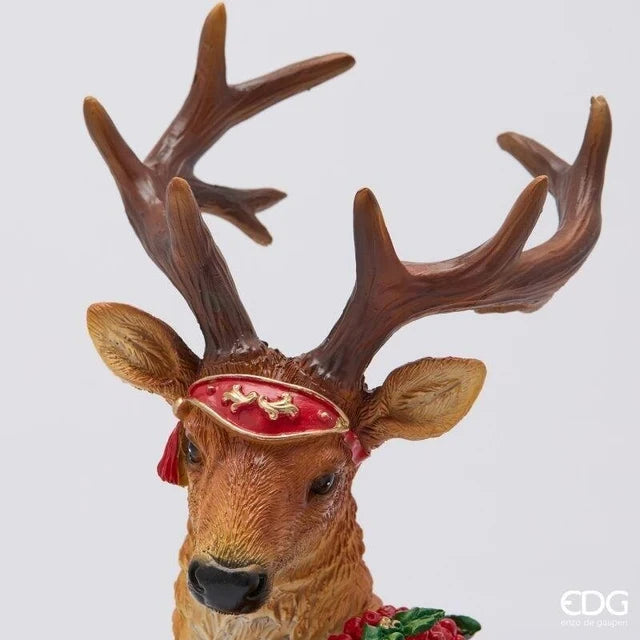 Decoro renna statuina Natale H 24 cm EDG (sconto del 30% in prevendita)