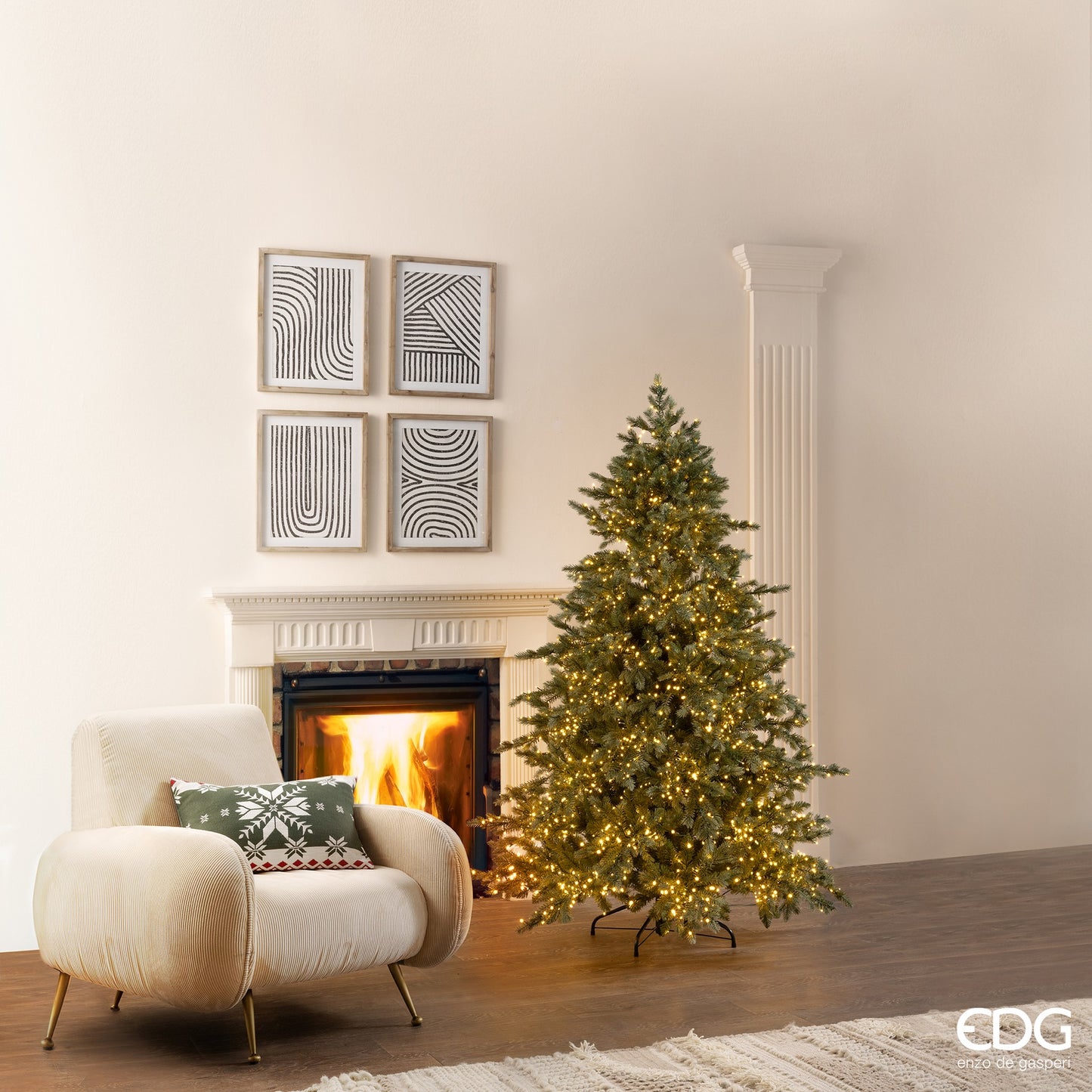 Albero di Natale Pino Argentato H 180 cm 3.000 Miniled EDG (sconto del 30% in prevendita)