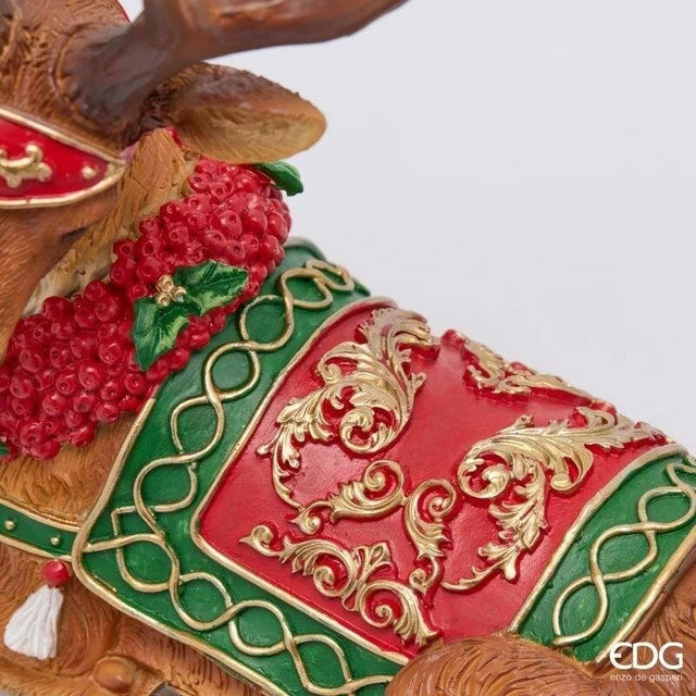 Decoro renna statuina Natale H 24 cm EDG (sconto del 30% in prevendita)