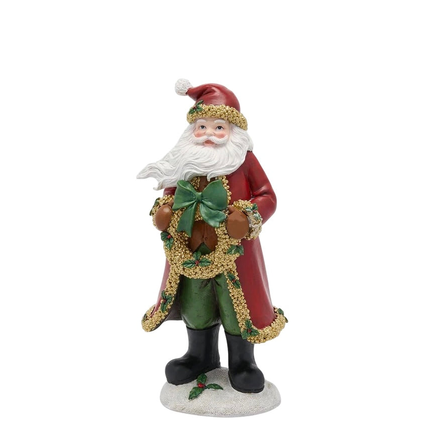 Statuina Babbo Natale decoro natalizio poliresina H37 cm EDG (sconto del 30% in prevendita)