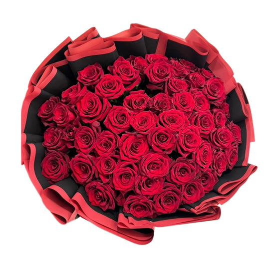 Fascio di 50 rose rosse Ecuador