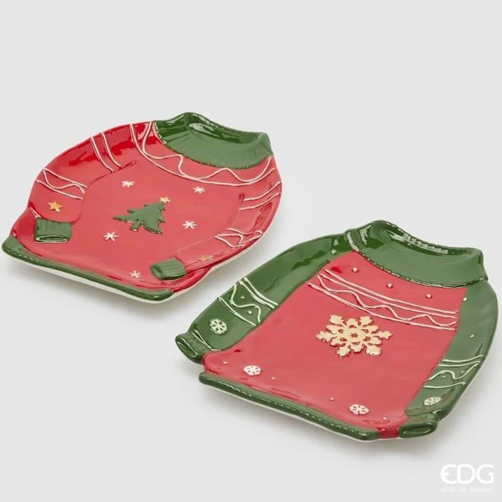 Vassoi forma maglione Natale 29×24 cm EDG (sconto del 30% in prevendita)